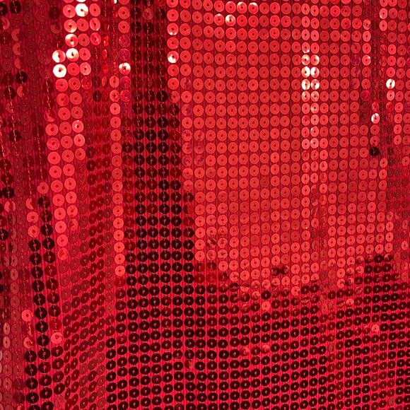 Denim 24/7 Red Sequin Sparkle Sleeveless Holiday Christmas Party Plus Shirt 4X - Picture 3 of 9